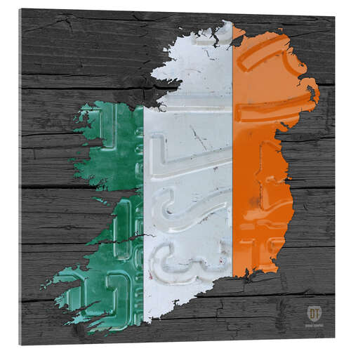 Acrylic print Ireland License Plate Map