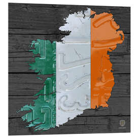 Foam board print Ireland License Plate Map