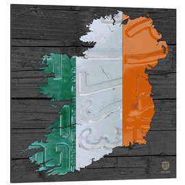 Magnettafel Irland Nummernschild Karte