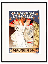 Impression artistique encadrée Champagne L'Étincelle