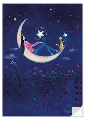 Selvklebende plakat Moon princess