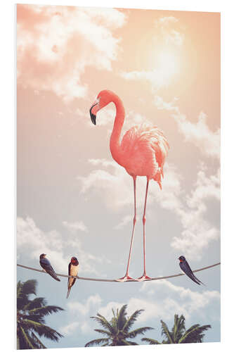 Foam board print Flamingo and Friends