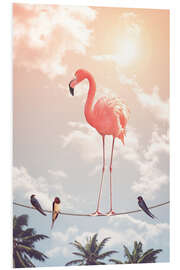 Foam board print Flamingo and Friends