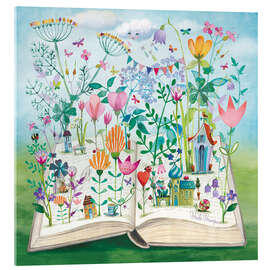 Tableau en verre acrylique  Le livre-jardin - Mila Marquis
