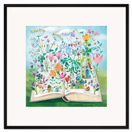 Framed art print Book garden - Mila Marquis
