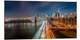 Obraz na aluminium New York Panorama Night Skyline