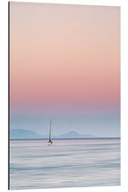 Aluminium print Sailboat on the sea