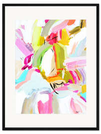 Gerahmter Kunstdruck Frühling abstrakt