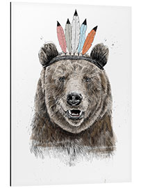 Aluminium print Bear chief