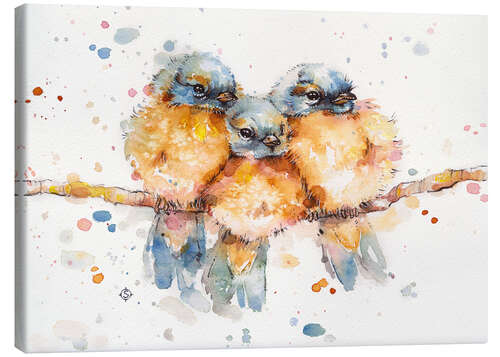 Canvas print Little bluebirds