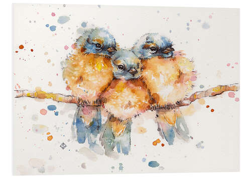 Foam board print Little bluebirds