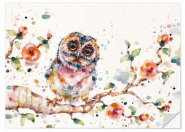 Wall sticker Yep Cute Is My Middle Name (baby Owl) 