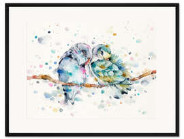 Gerahmter Kunstdruck Herr und Frau Schmusepeter