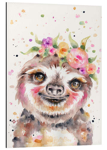 Aluminium print Little Sloth