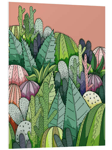 Foam board print Cactus Garden