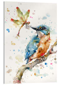 Gallery print Interesting relationships (kingfisher and dragonfly)