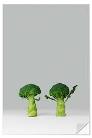 Selvklebende plakat Arguing Broccolis