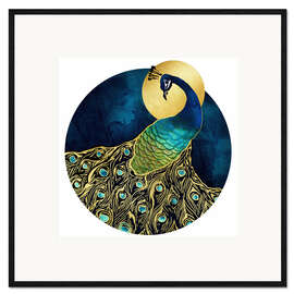 Ingelijste kunstdruk Golden Peacock