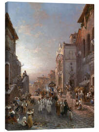 Canvas print Procession in Naples