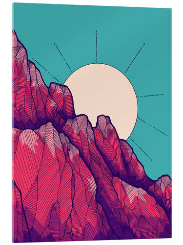 Akryylilasitaulu Rose red peaks
