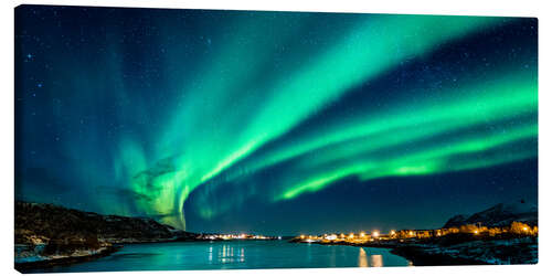 Quadro em tela Aurora boreal no norte da Noruega