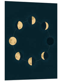 Foam board print Moon Phases Circle