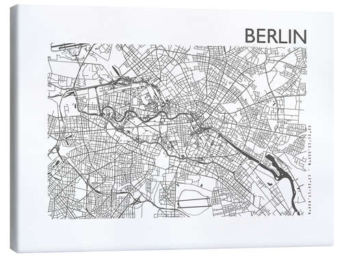 Canvas print City map of Berlin VII