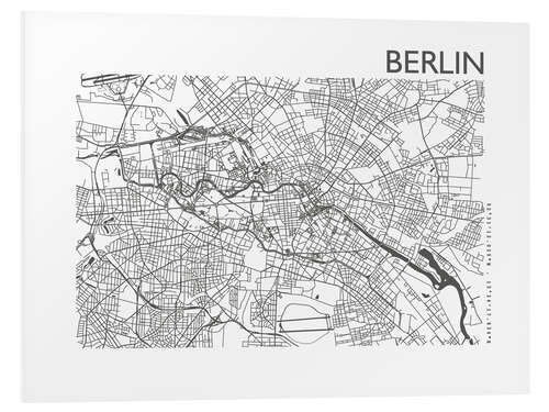 Tableau en PVC Plan de la ville de Berlin VII