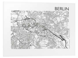 Foam board print City map of Berlin VII