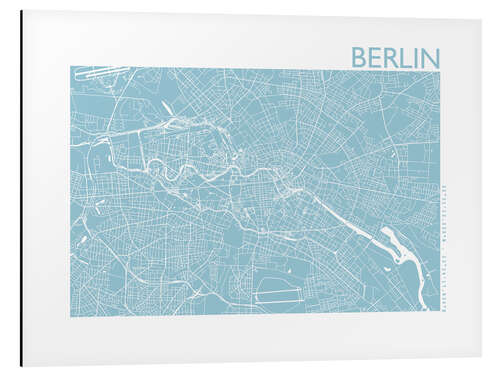 Obraz na aluminium City map of Berlin V