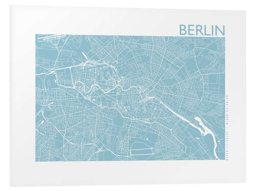 Foam board print City map of Berlin V