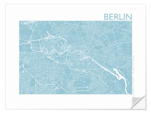 Naklejka na ścianę City map of Berlin V