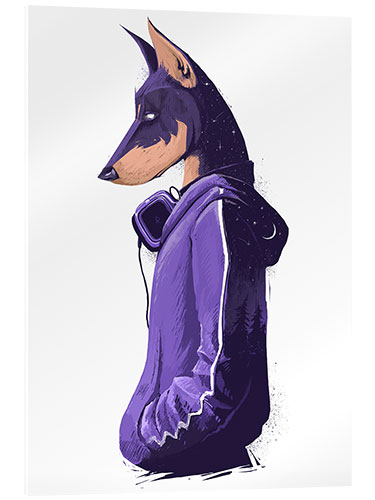 Akrylbilde Night doberman