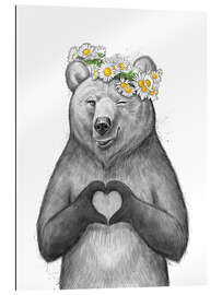 Galleriprint Girl bear with heart