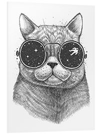 Quadro em PVC Space cat