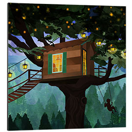 Aluminium print Treehouse Adventure