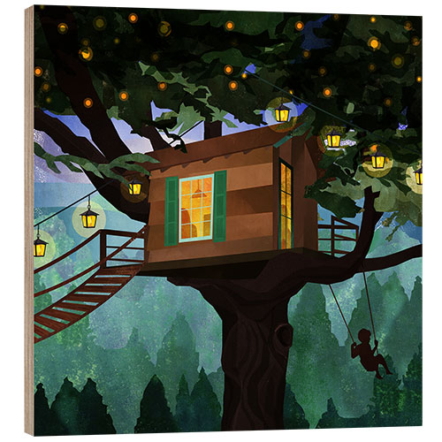 Obraz na drewnie Treehouse Adventure