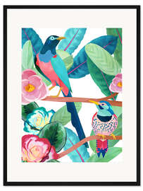 Gerahmter Kunstdruck Vögel im Frühling