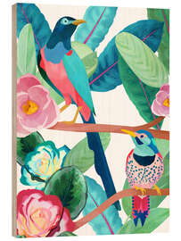 Quadro de madeira Birds of spring