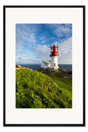Gerahmter Kunstdruck Lindesnes Leuchtturm