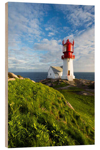 Wood print Lindesnes Lighthouse