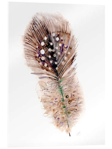 Akrylglastavla Feather brown