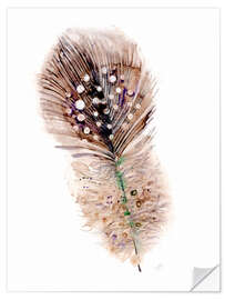 Wall sticker Feather brown