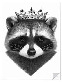 Wandsticker King raccoon