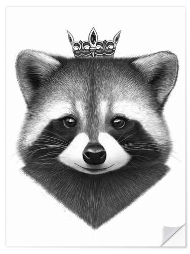 Naklejka na ścianę Raccoon queen