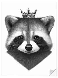 Wandsticker Raccoon queen