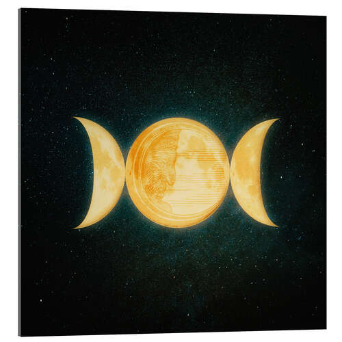 Quadro em acrílico Triple Moon