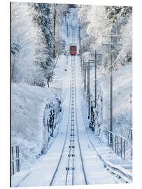 Magnettafel Historische Bergbahn in Heidelberg, Baden-Württemberg, Deutschland