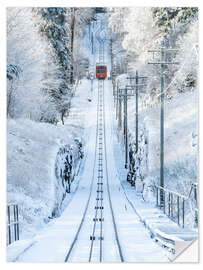 Naklejka na ścianę Historic mountain railway in Heidelberg, Baden-Wurttemberg, Germany