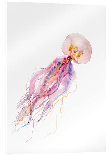 Quadro em acrílico Jellyfish pink